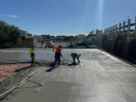 Concrete shed pad pour and finish Adelaide